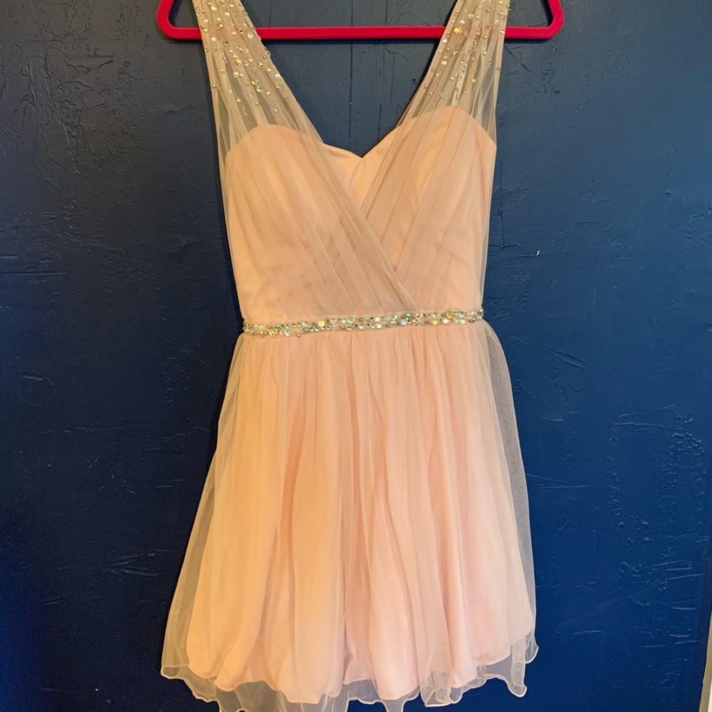 Light pink homecoming banquet dress